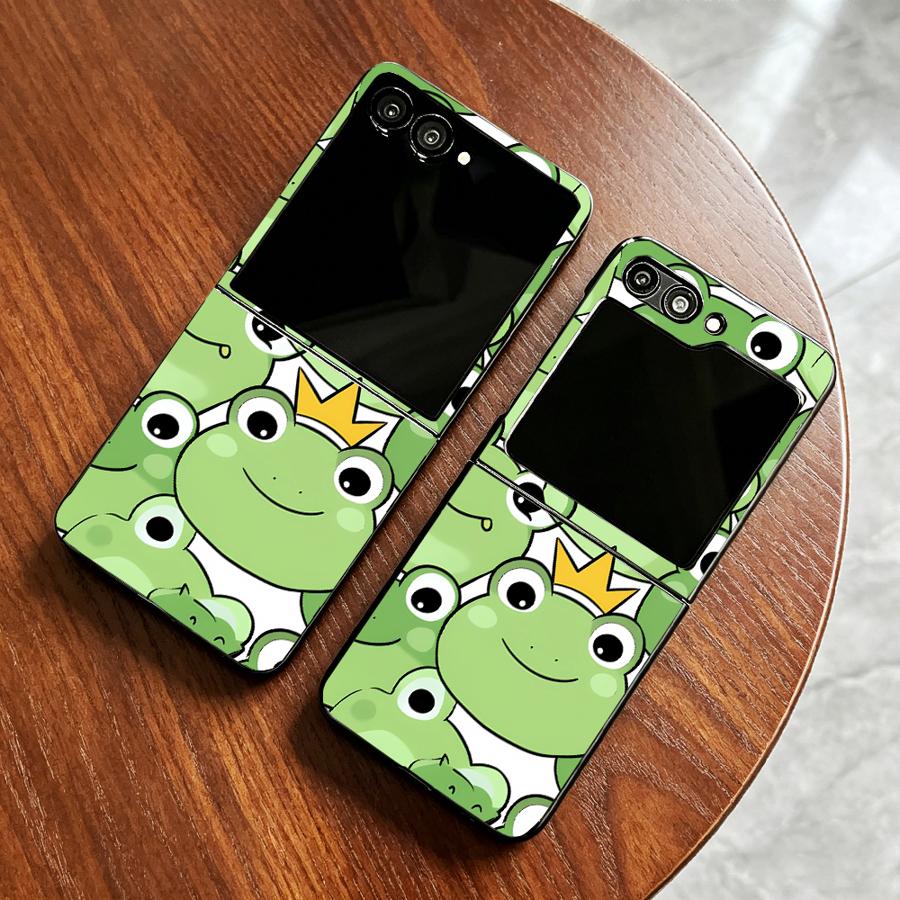 Phone Cases Z Flip 6 - フルカバーフロッグデザインスマホケース Samsung Galaxy Z Flip 7