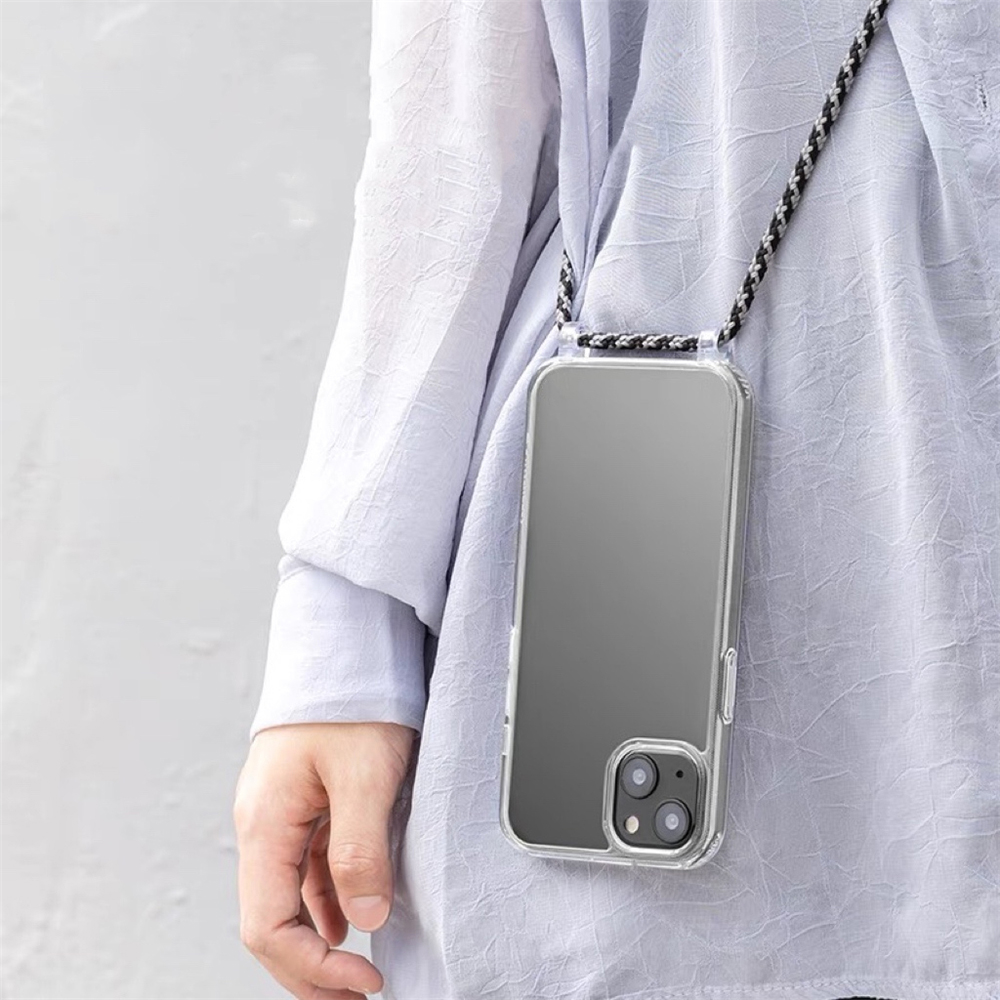 Phone Cases That Charge Your Phone - クロスボディネックレスコードストラップ透明ハード電話ケース iphone 16 15 14 13