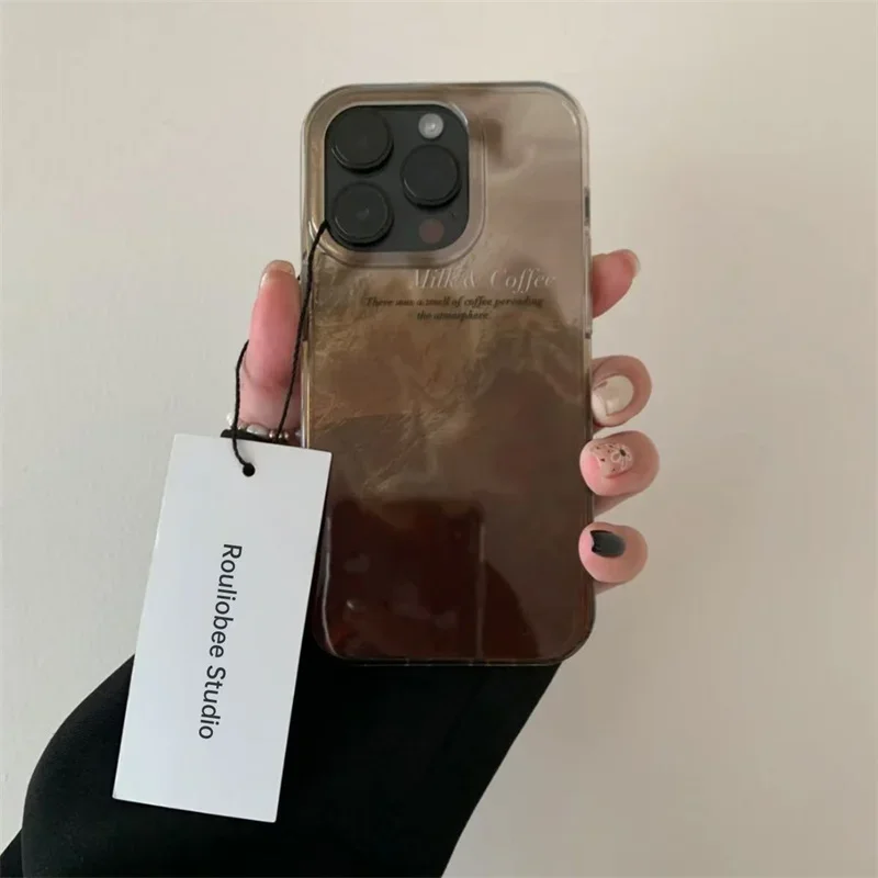 Phone Cases Expensive - 高級感のあるコーヒー色のグラデーションデザインのiPhoneケース（iPhone 16、17、15、14、13、12、11 Pro Max、7、8 Plus、X、XR、XS対応）耐衝撃ハードカバー