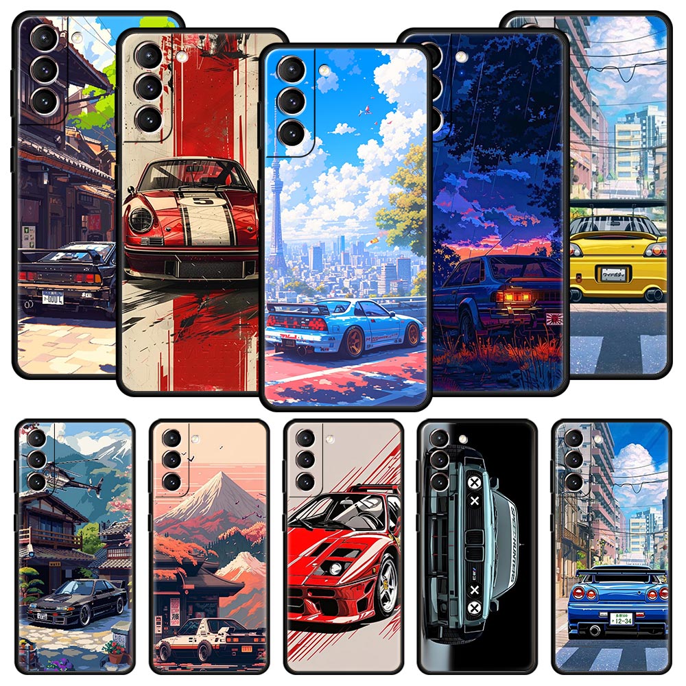 Phone Cases Tokyo - Jdm tokyoドリフトスポーツカーフォンケース,ソフトシリコンケース,samsung galaxy s24 s23 s22