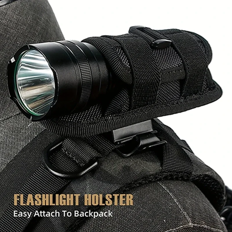 Military Grade Case - タクティカル懐中電灯カバー ナイロンケース 懐中電灯用ベルトホルスター デューティーベルト用 ハンティング用 360度懐中電灯ツールポーチ