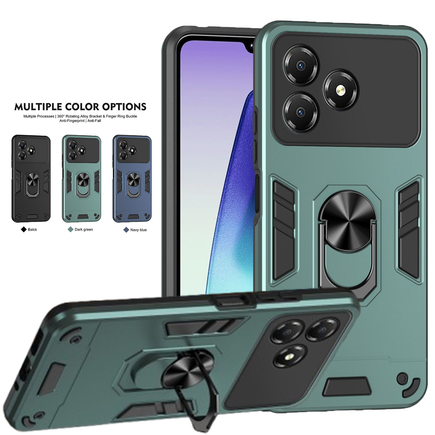 Military Grade Case - 軍事グレードの耐衝撃ケース ZTE Blade A36 A56 A76