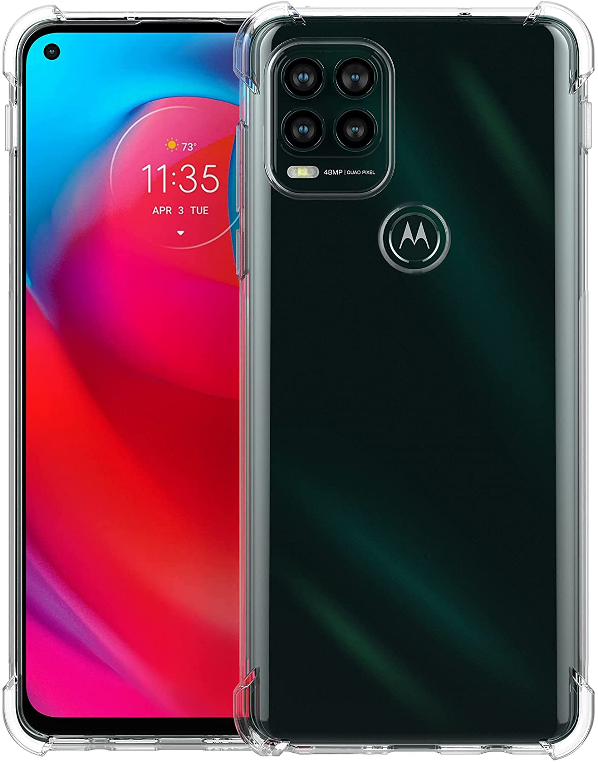 Phone Cases Moto G - クリスタルクリアな滑り止め、傷防止、耐衝撃性、耐久性のある柔軟なTPUソフトケースカバー、モトローラ Moto G Stylus 5G 2021用
