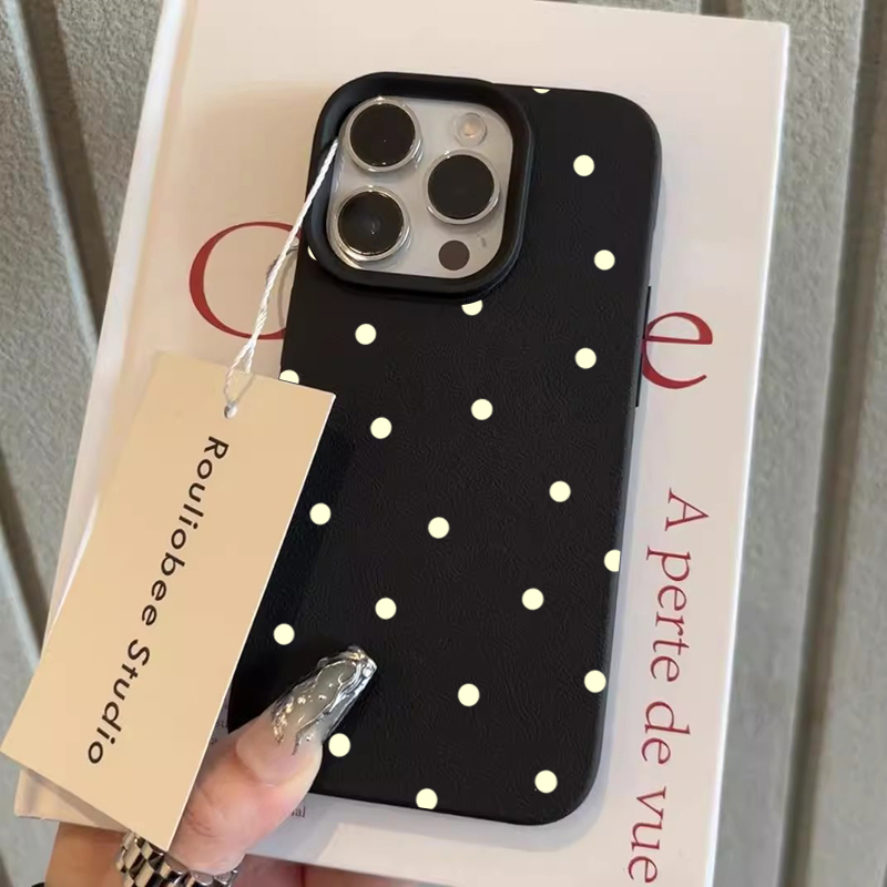 Phone Cases Polka Dot - 個性的でシンプルで可愛い水玉模様のiPhoneケース iPhone 17 Pro、16、15、14、13、12、11 Pro Max、17Air、16E、16