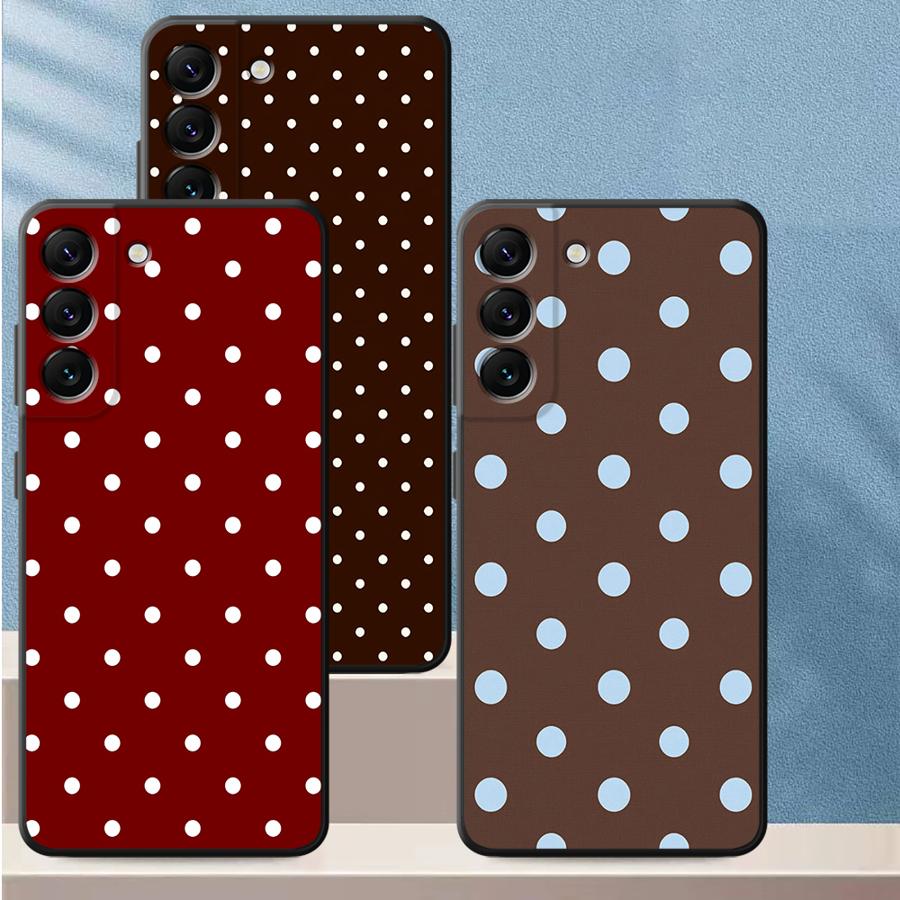 Phone Cases Polka Dot - レトロな水玉模様のケース Samsung Galaxy A57 A32 A53