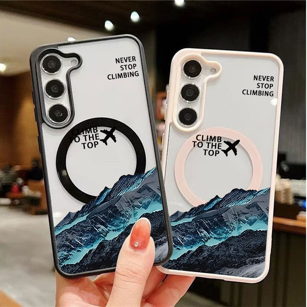 Phone Cases Magsafe - インスピレーションを与える引用句が入った磁気ワイヤレス充電対応スマホケース Samsung Galaxy S26 S25 S24