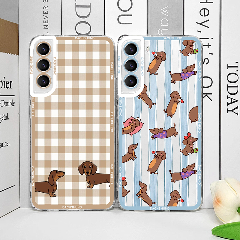 Phone Cases Galaxy S26 Ultra - キュートなソーセージドッグ柄スマホケース Samsung Galaxy S26 S25 FE