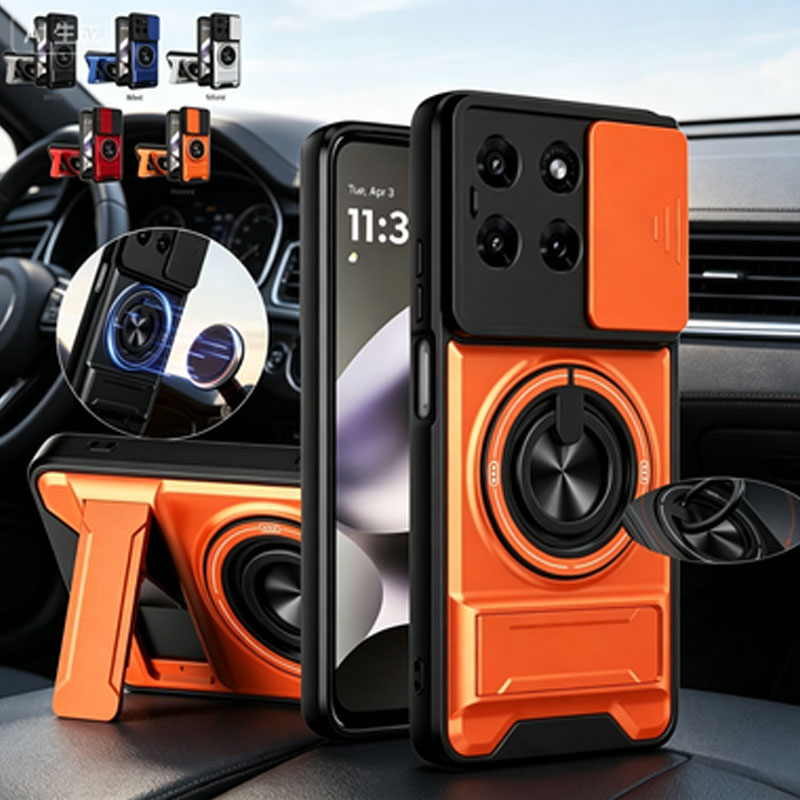 Phone Cases Moto G - 内蔵磁気カーホルダーケース Motorola Moto G37 Power G