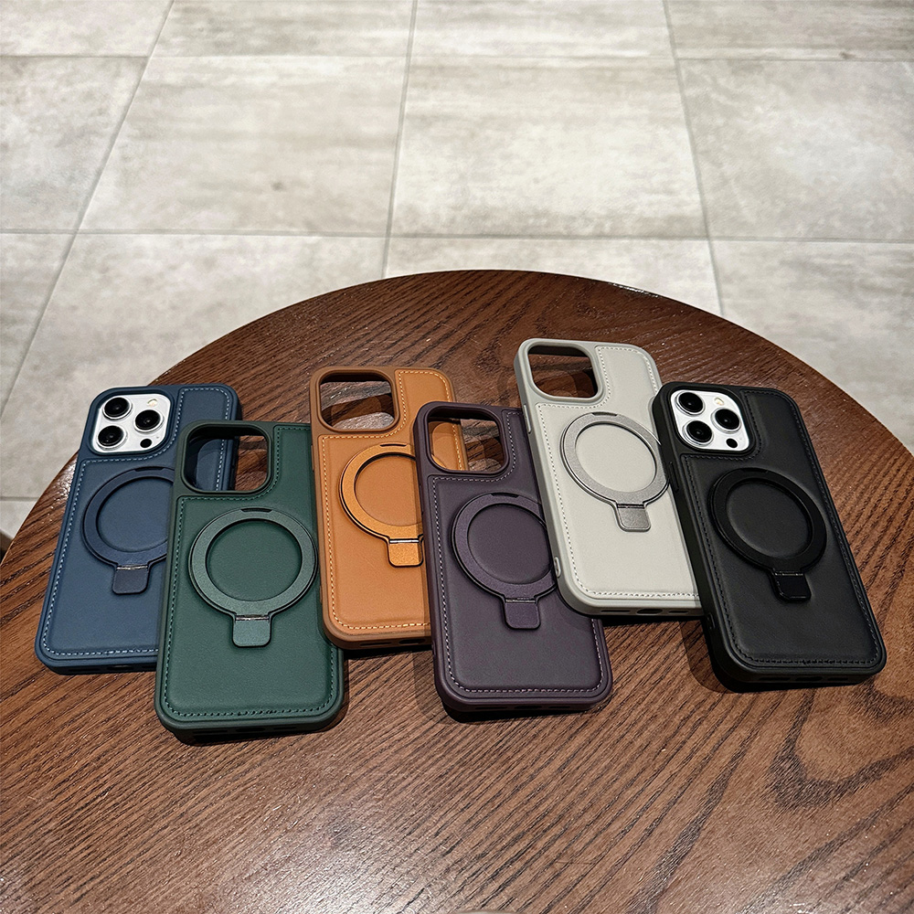 Phone Cases That Charge Your Phone - PUレザー製マグネットケース Apple iPhone 17 Air 16