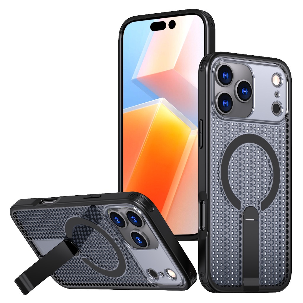 Heat Dissipation Case - MagSafe対応 磁気放熱キックスタンド付きスマホケース iPhone 17 Pro Max