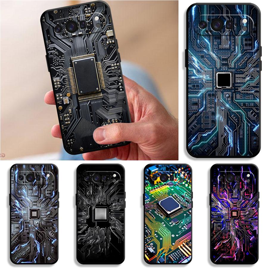 Phone Cases Google Pixel 9A - レトロな回路基板デザインのスマホケース Google Pixel 10A 9a 6a