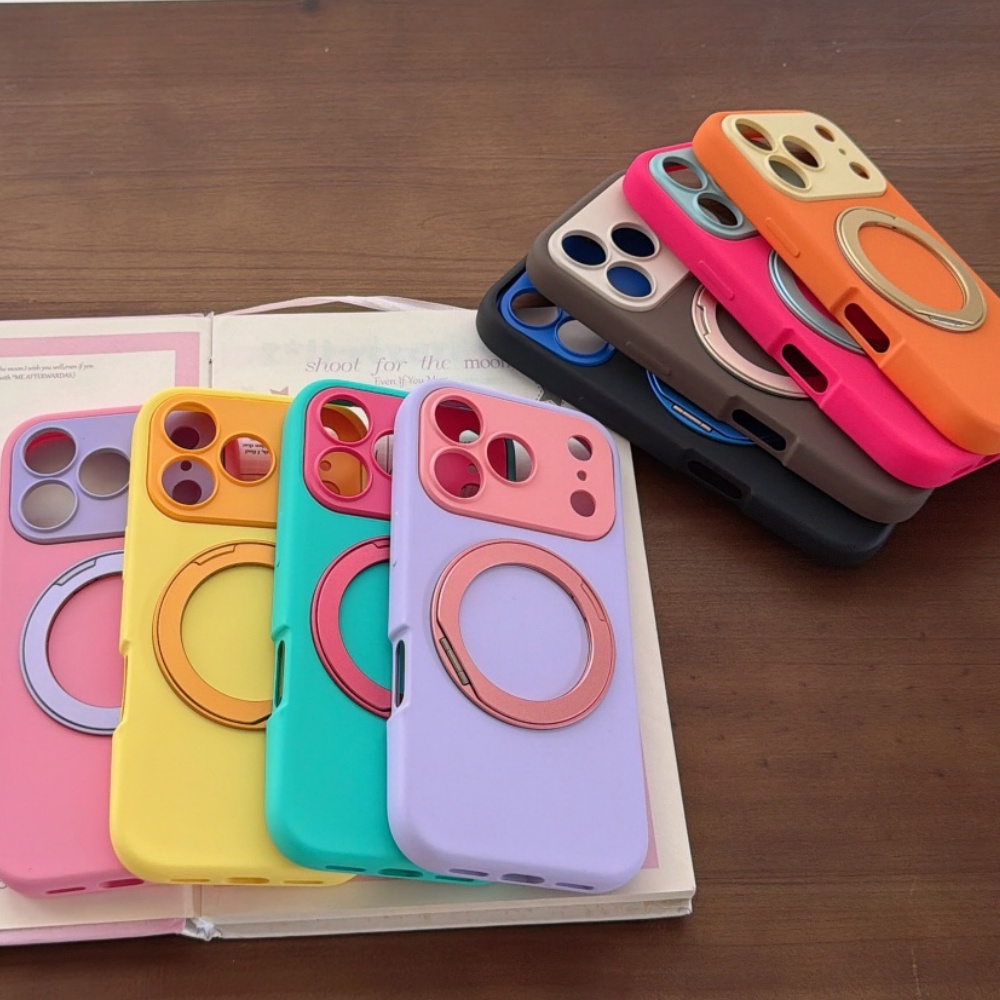 Phone Cases Magsafe - INS マグネティック360 ° 回転ブラケット付きスマホケース iPhone 17