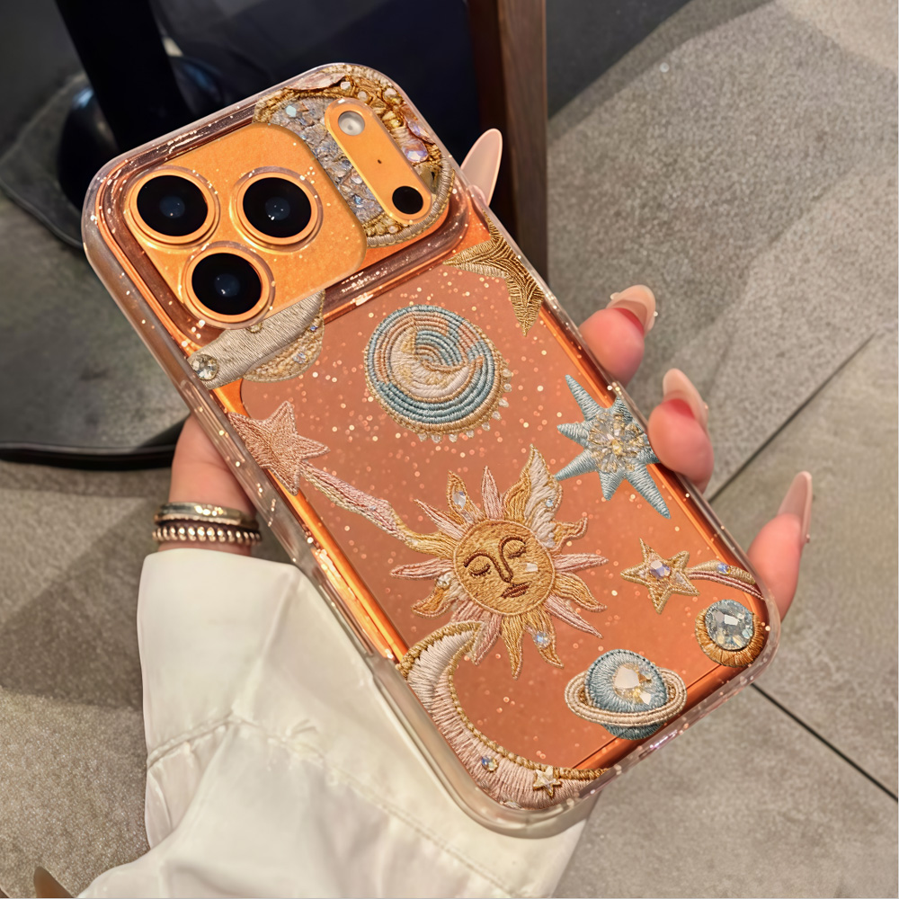 創造性あふれる星月クリアグリッターフォンケース iPhone - Phone Cases Expensive のレビューと価格