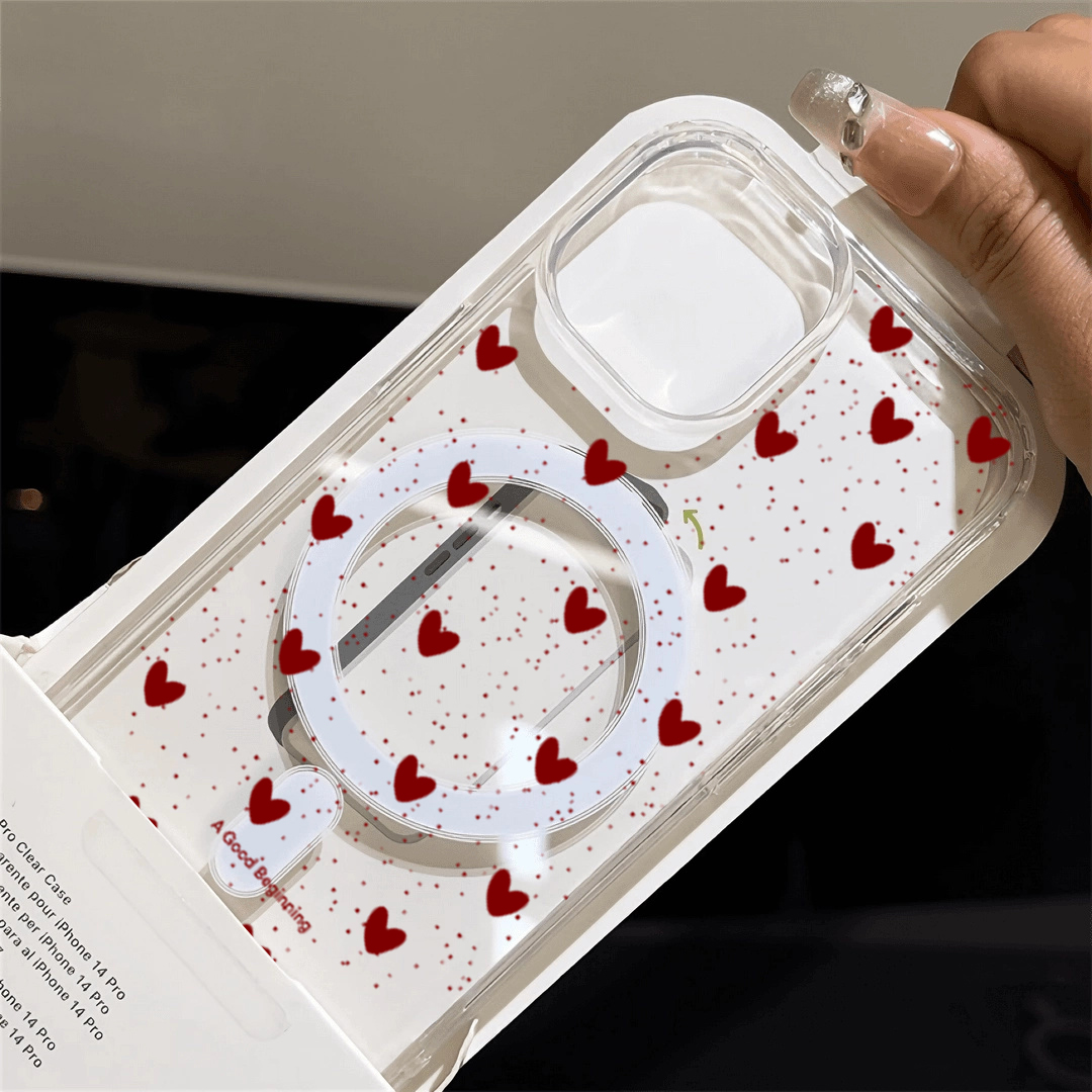 INSレッドラブハートセクシー透明シリコンケース iPhon - Phone Cases Magsafe のレビューと価格