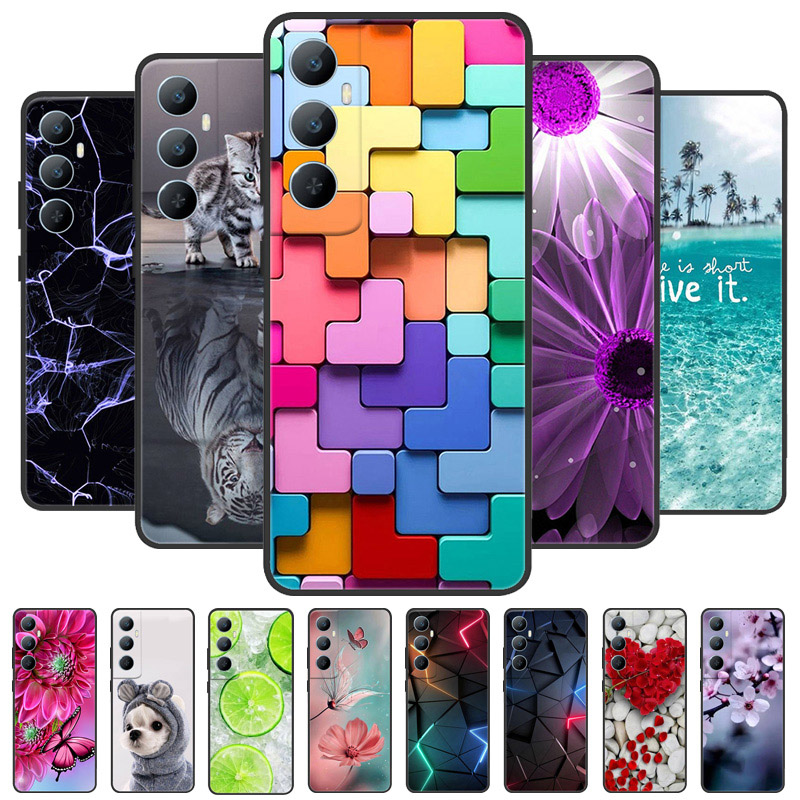 Realme C65 4 グラムケースシリコン TPU 黒バ - Phone Cases Rimowa のレビューと価格