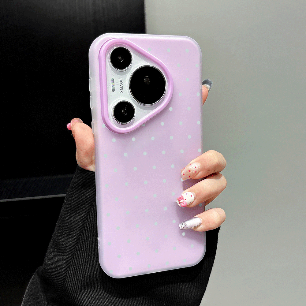 愛らしいライトブルーの水玉模様のスマホケース Xiaomi  - Phone Cases Polka Dot のレビューと価格