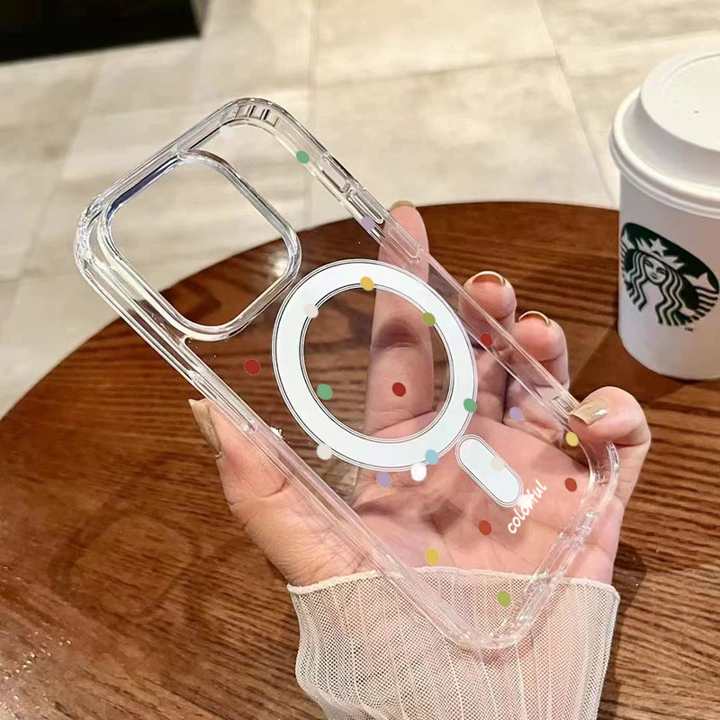 INS韓国クリエイティブカラーウェーブドット柄スマホケース  - Phone Cases Magsafe のレビューと価格