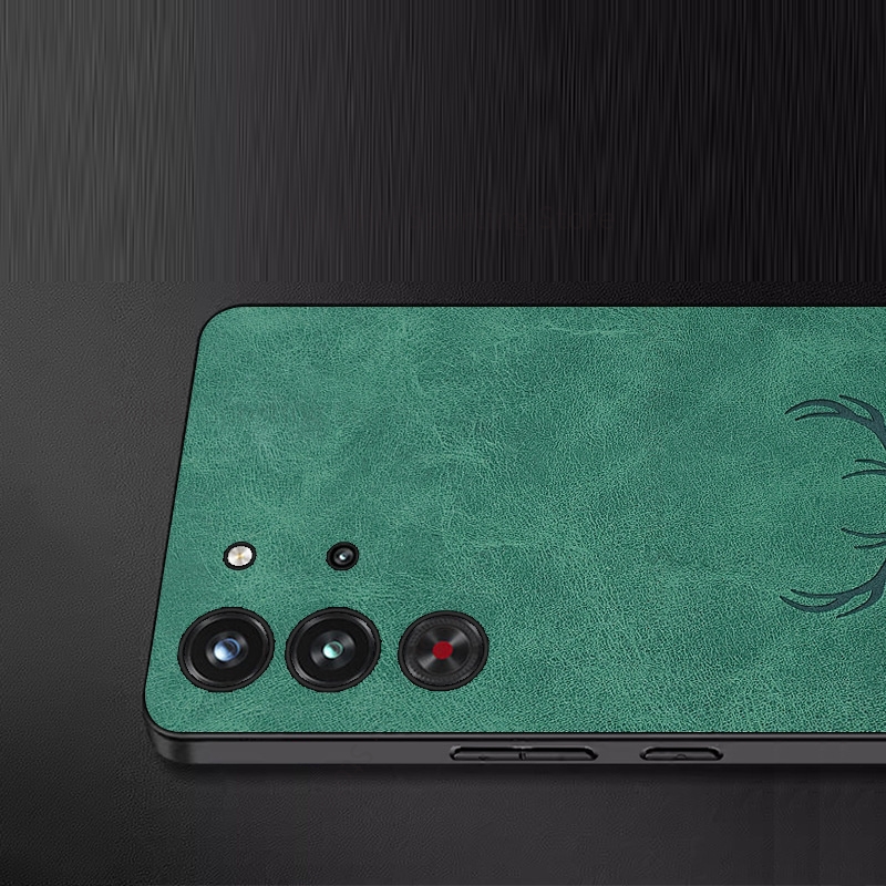 3D 漫画ヘラジカ鹿ヘッド革電話ケース ZTE ヌビア Re - Phone Cases Red Deer のレビューと価格