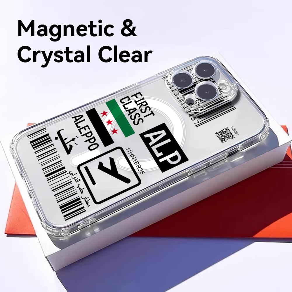 飛行機旅行チケットシリア電話ケース iPhone 17-12 - Phone Cases Magsafe のレビューと価格