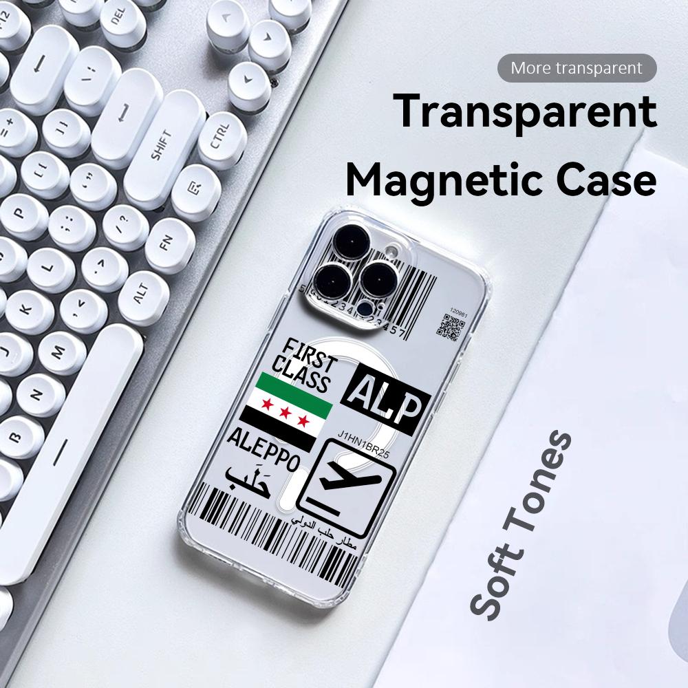 飛行機旅行チケットシリア電話ケース iPhone 17-12 - Phone Cases Magsafe のレビューと価格