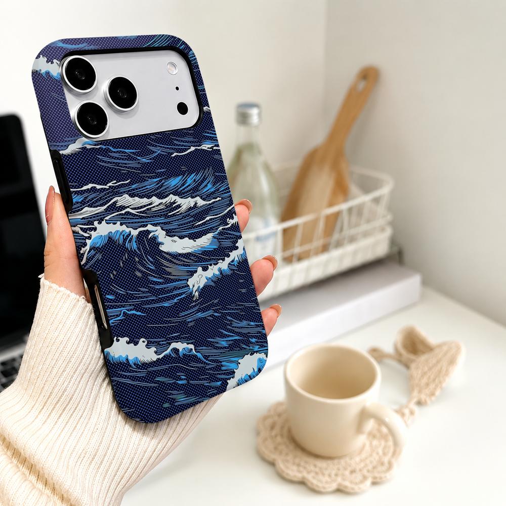 高級カーボンファイバー海波テクスチャMagsafe対応iPh - Phone Cases Magsafe のレビューと価格