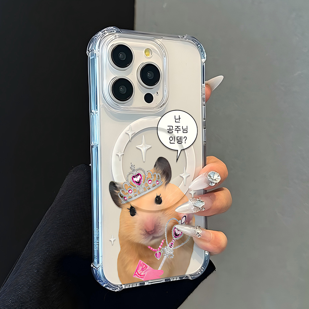磁気式韓国キュートハムスターミームスマホケース iPhone - Phone Cases That Charge Your Phone のレビューと価格