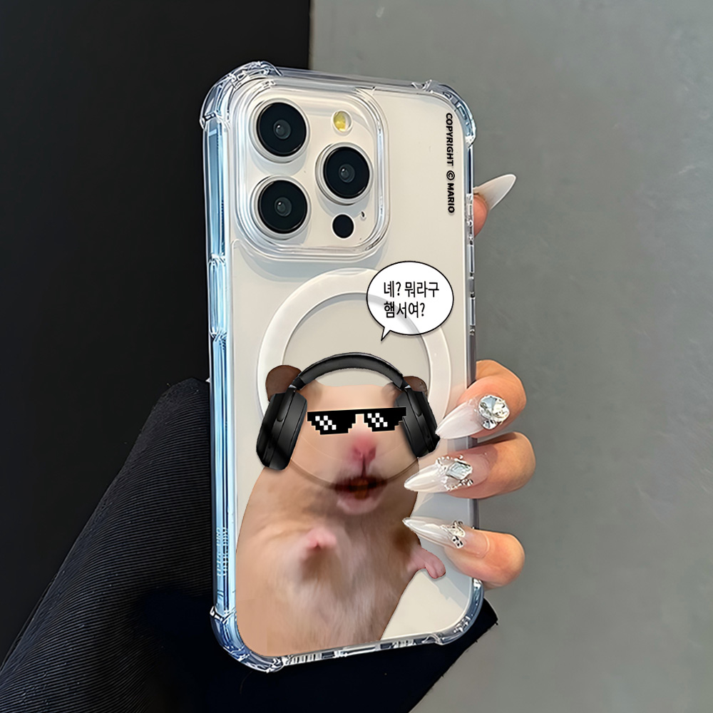 磁気式韓国キュートハムスターミームスマホケース iPhone - Phone Cases That Charge Your Phone のレビューと価格