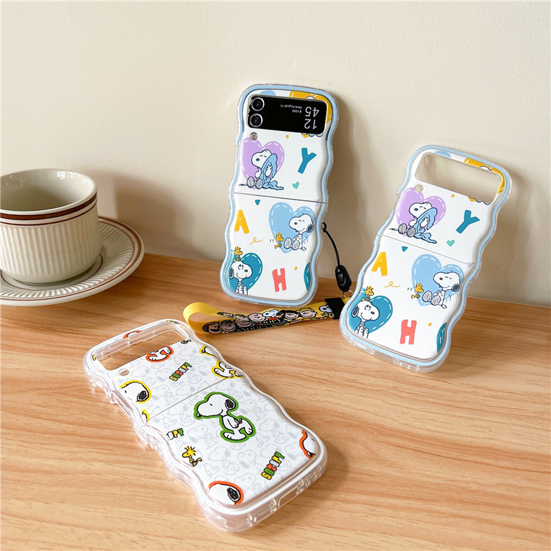 かわいい漫画ピーナッツスヌーピーのスマホケース、Samsun - Phone Cases Z Flip 6 のレビューと価格