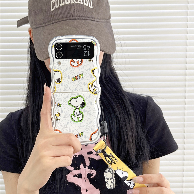かわいい漫画ピーナッツスヌーピーのスマホケース、Samsun - Phone Cases Z Flip 6 のレビューと価格