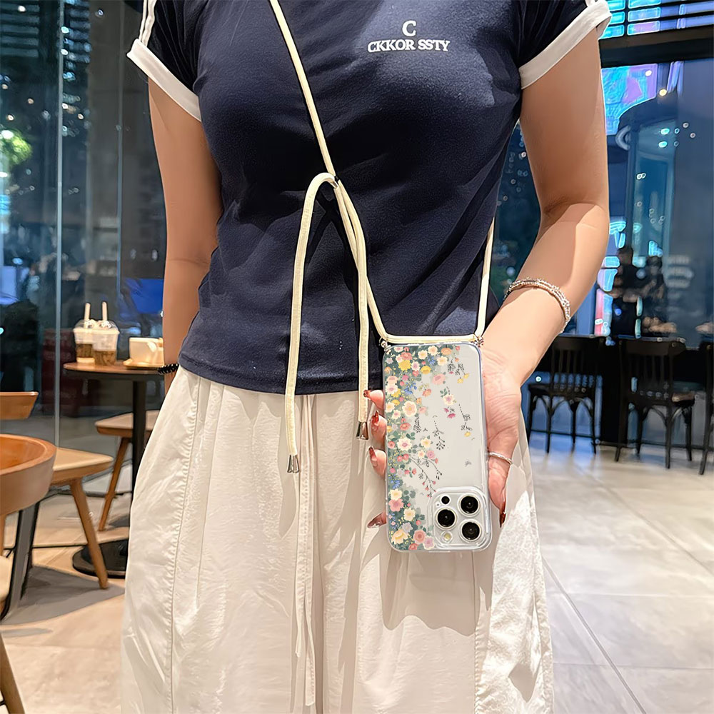 クロスボディランヤードストラップ付きスマホケース iPhon - Phone Cases With Loop のレビューと価格