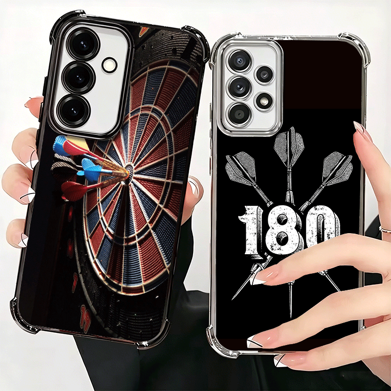 ダーツ柄ワイヤーターゲットメッキ加工スマホケース サムスン  - Phone Cases Target のレビューと価格