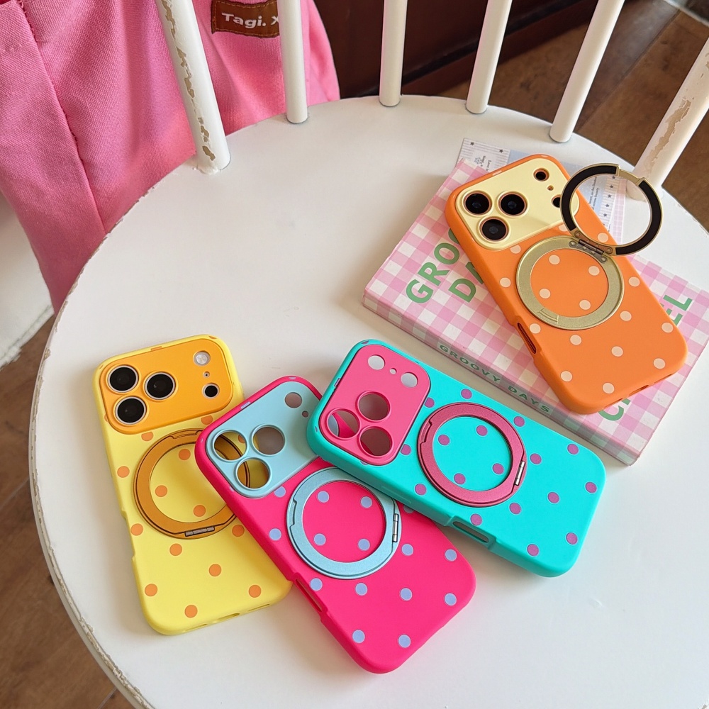 INS ポルカドット マグネティック 360 °   回転ブ - Phone Cases Polka Dot のレビューと価格