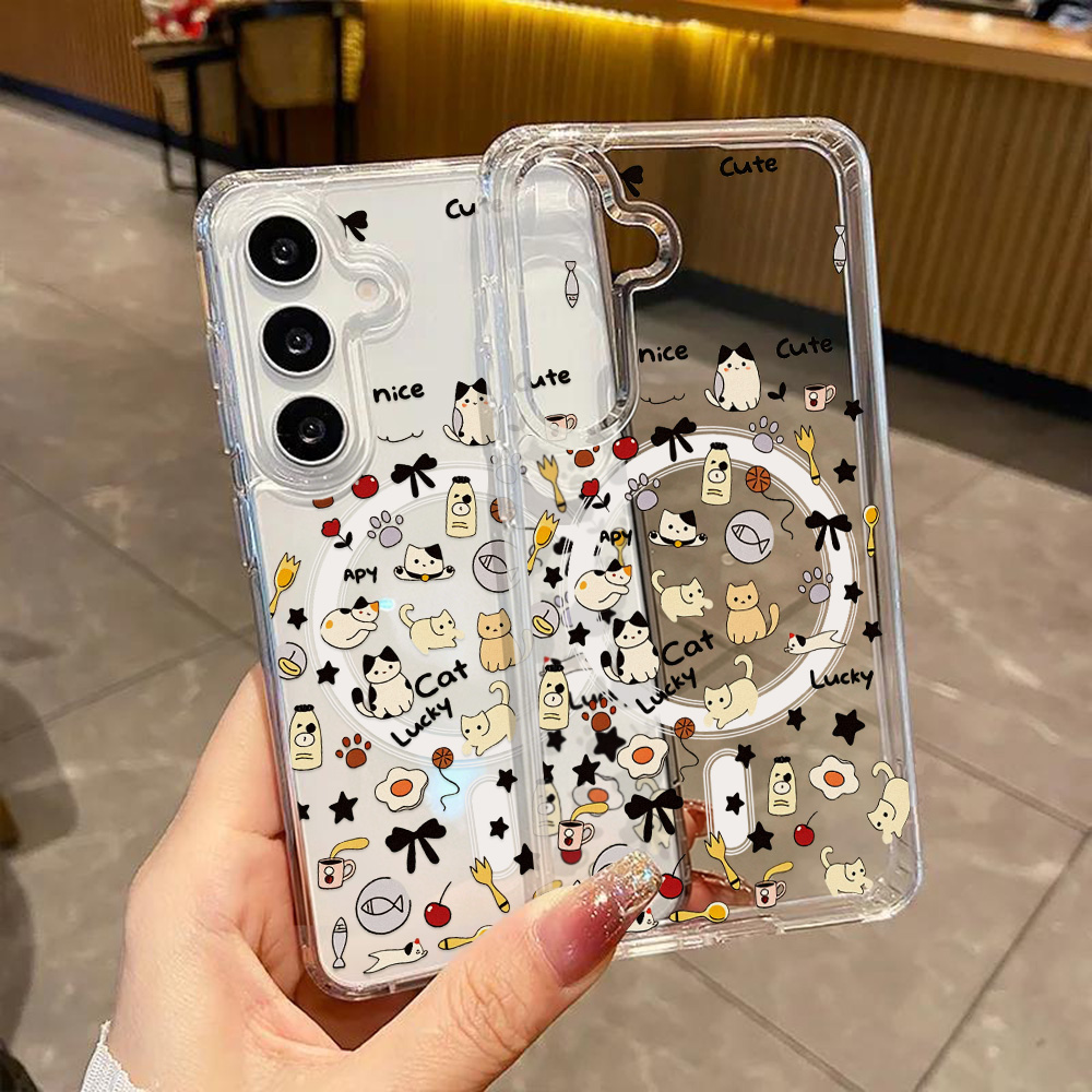 可愛い猫柄マグネット式スマホケース Samsung S26  - Phone Cases Magsafe のレビューと価格