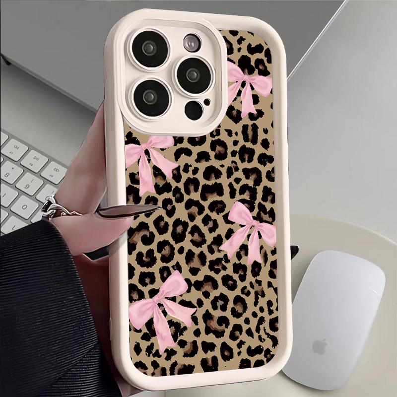 高級感のあるレオパード柄リボン付きスマホケース iPhone - Phone Cases Expensive のレビューと価格