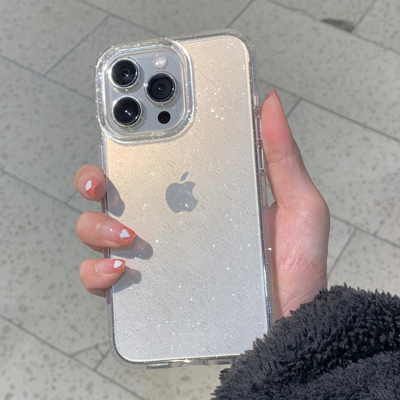 透明 シンプル グリッター iPhone 16 15 14  - Phone Cases Expensive のレビューと価格
