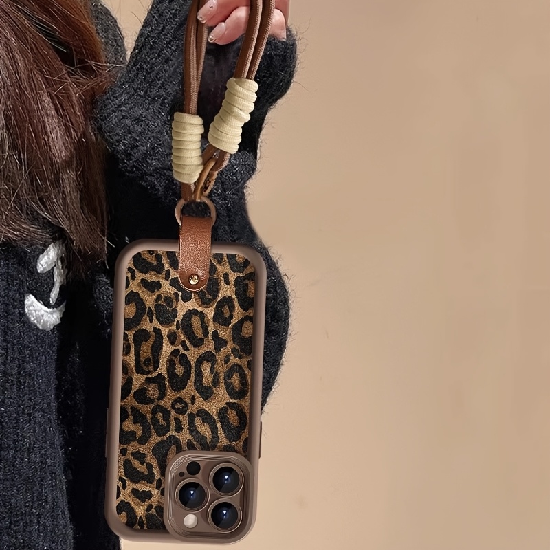 リストストラップ付きレオパード柄スマホケース iPhone  - Phone Cases With Loop のレビューと価格