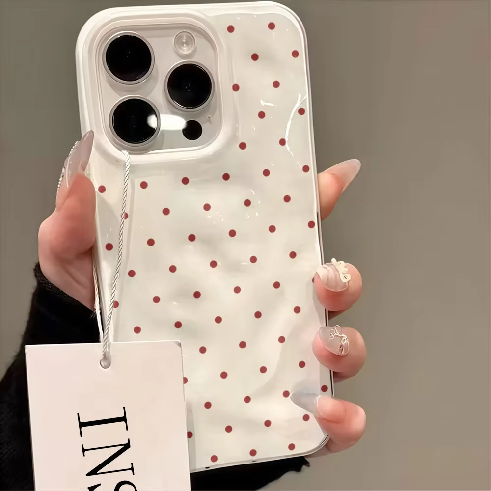 韓国製シンプル無地水玉模様iPhoneケース iPhone  - Phone Cases Polka Dot のレビューと価格