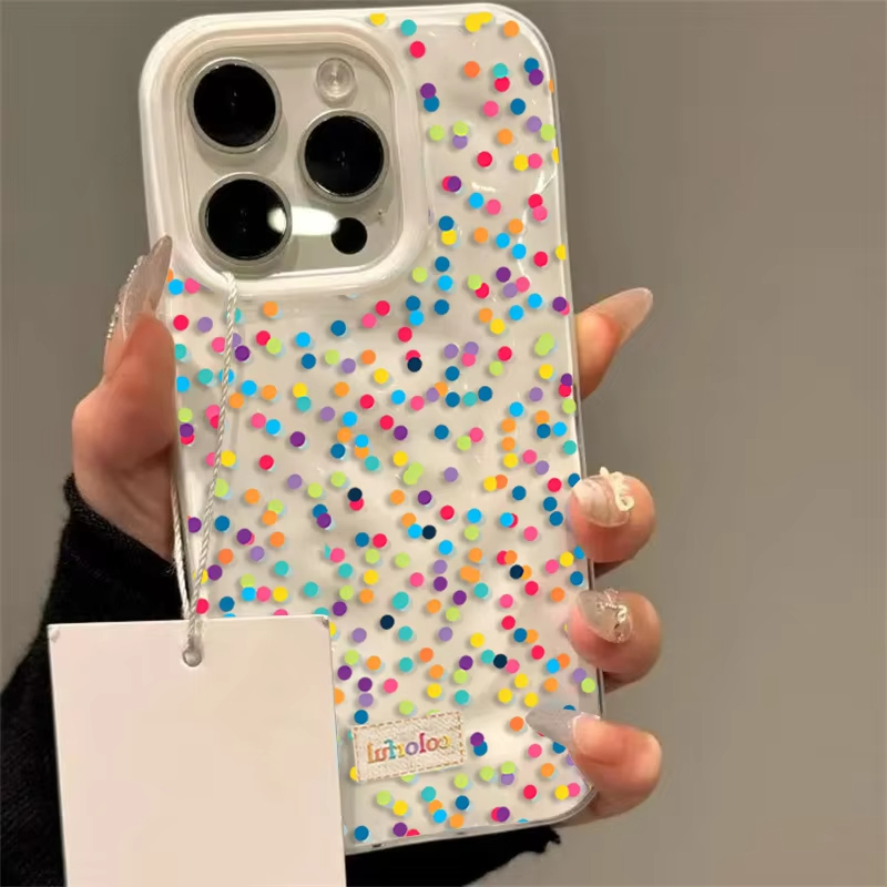 韓国製シンプル無地水玉模様iPhoneケース iPhone  - Phone Cases Polka Dot のレビューと価格