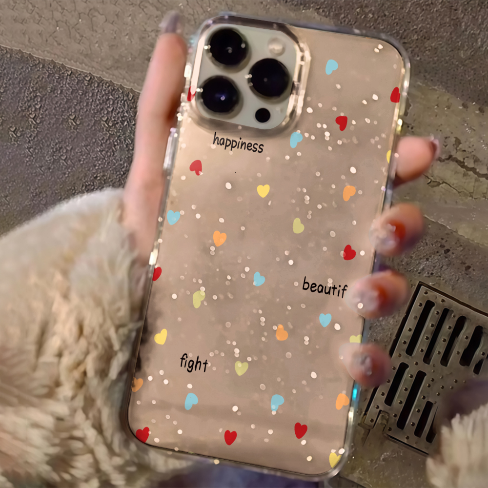 高級感のあるシンプルな水玉模様クリアグリッターフォンケース  - Phone Cases Polka Dot のレビューと価格