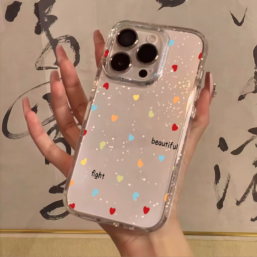 高級感のあるシンプルな水玉模様クリアグリッターフォンケース  - Phone Cases Polka Dot のレビューと価格