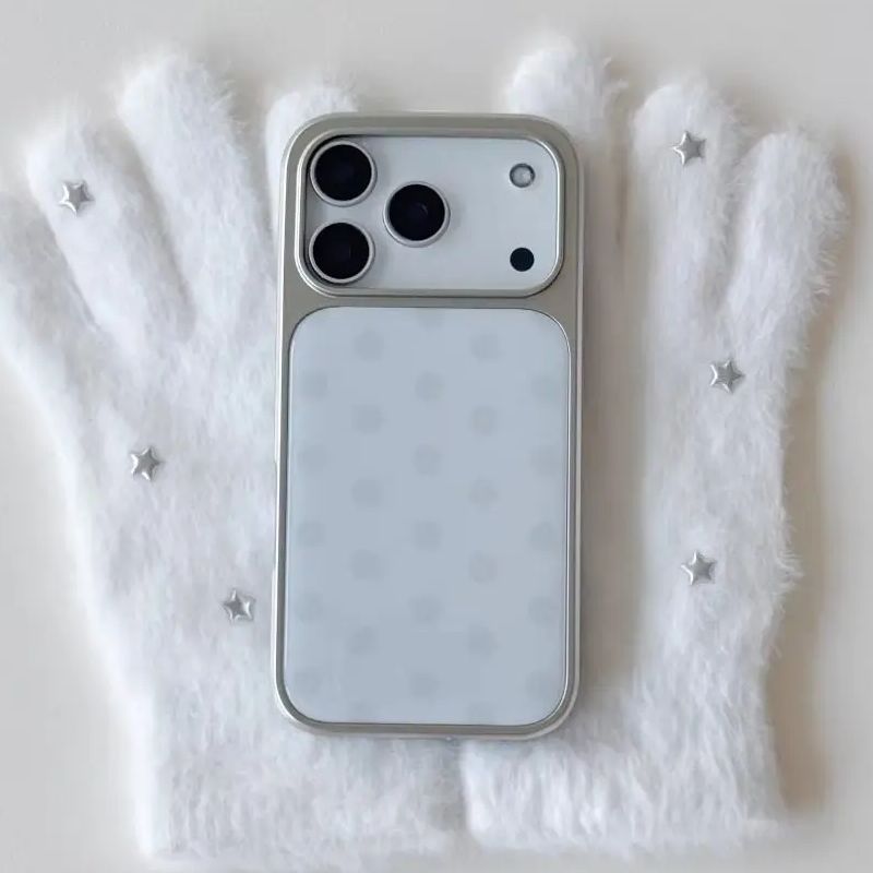 韓国風ミニマリストブルー水玉模様iPhoneケース（iPho - Phone Cases Polka Dot のレビューと価格