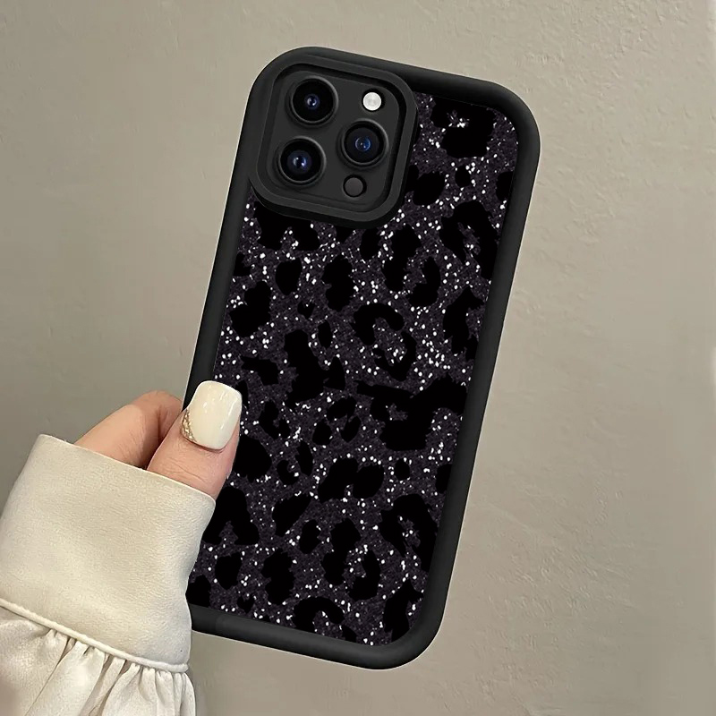 黒斑点ヒョウ柄ハングストラップ付きスマホケース Samsun - Phone Cases With Loop のレビューと価格