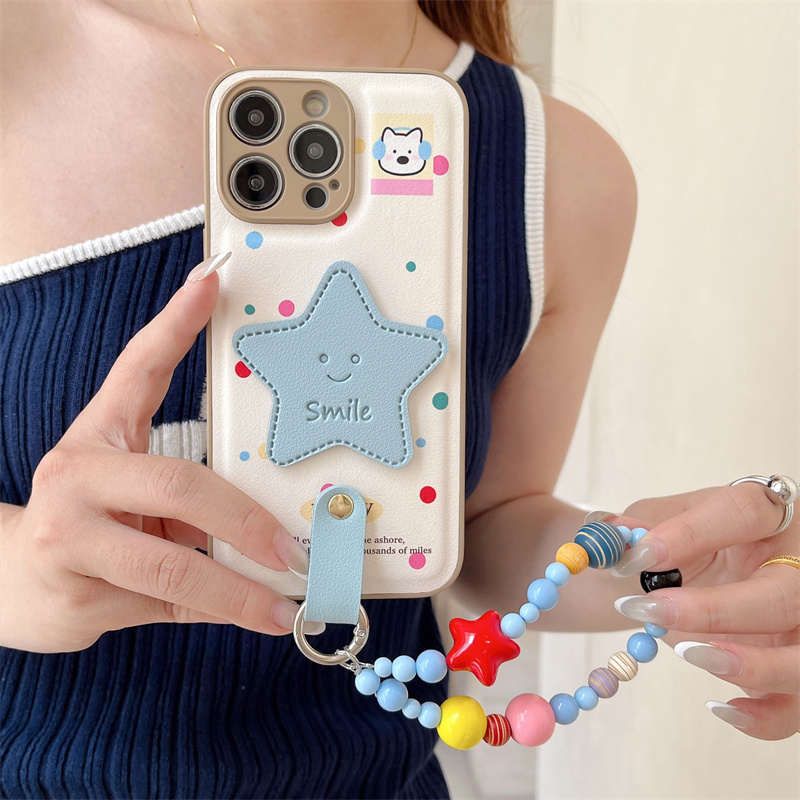 カラーポルカドットキュートスターフォンケース iPhone  - Phone Cases With Loop のレビューと価格