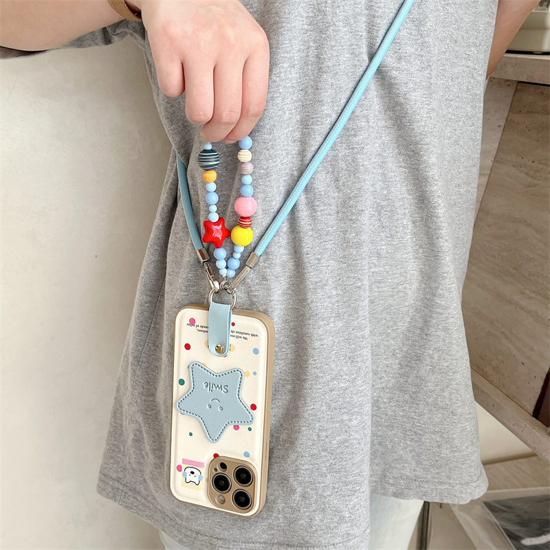 カラーポルカドットキュートスターフォンケース iPhone  - Phone Cases With Loop のレビューと価格
