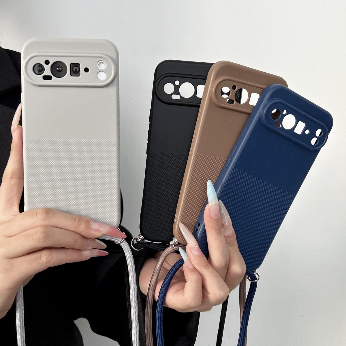 クロスボディランヤードストラップ付きマットTPUスマホケース - Phone Cases With Loop のレビューと価格