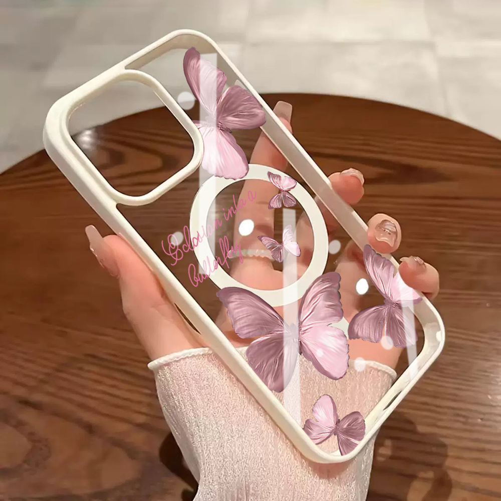 複数の粉蝶柄スマホケース iPhone 16 15 14 P - Phone Cases Magsafe のレビューと価格