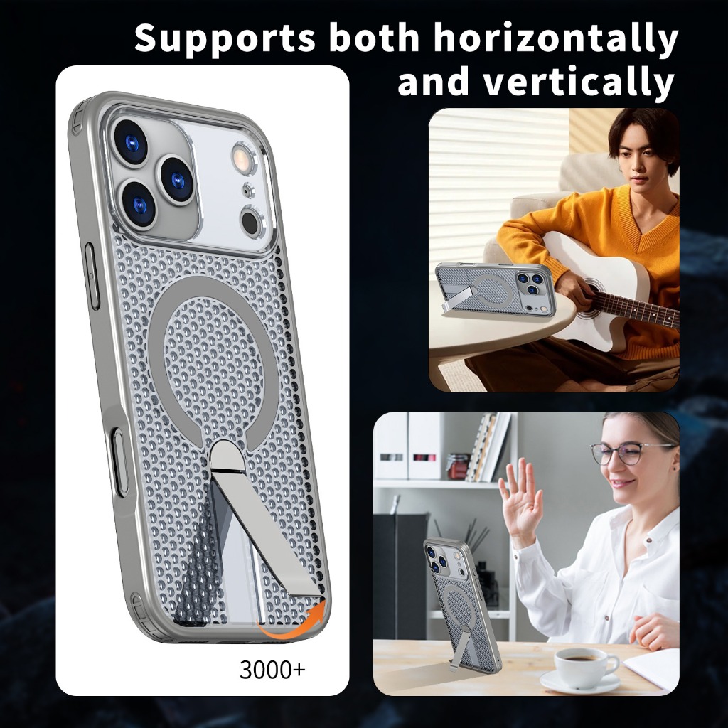 MagSafe対応 磁気放熱キックスタンド付きスマホケース  - Heat Dissipation Case のレビューと価格