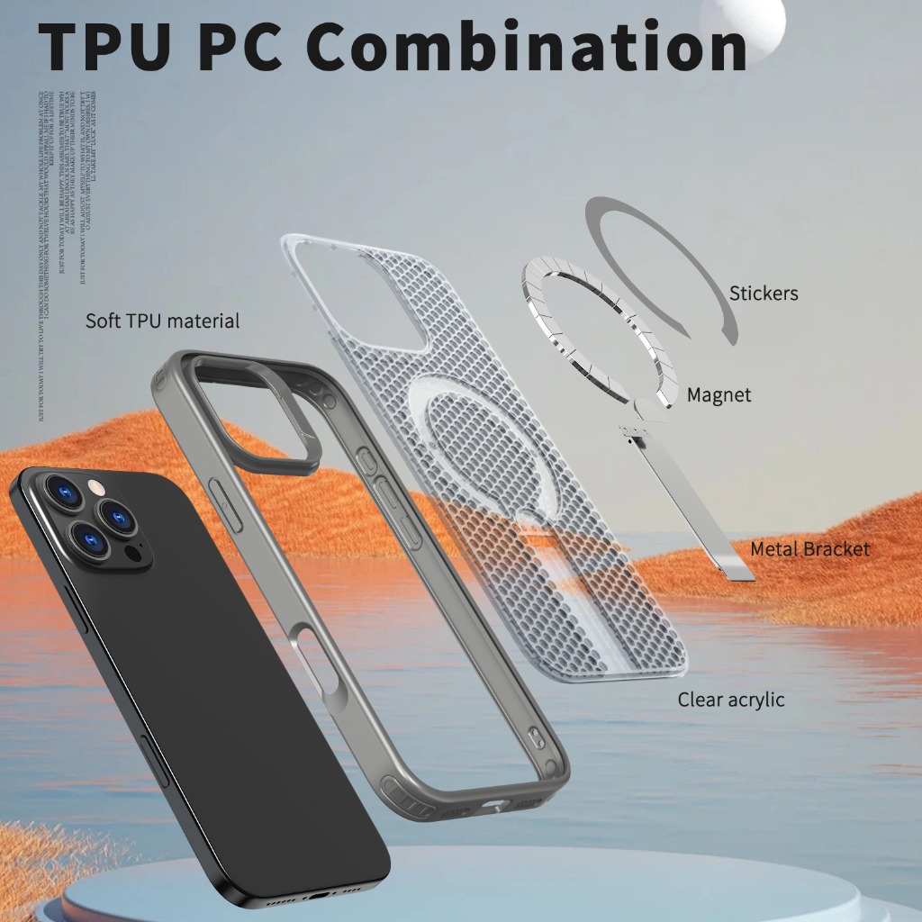 MagSafe対応 磁気放熱キックスタンド付きスマホケース  - Heat Dissipation Case のレビューと価格