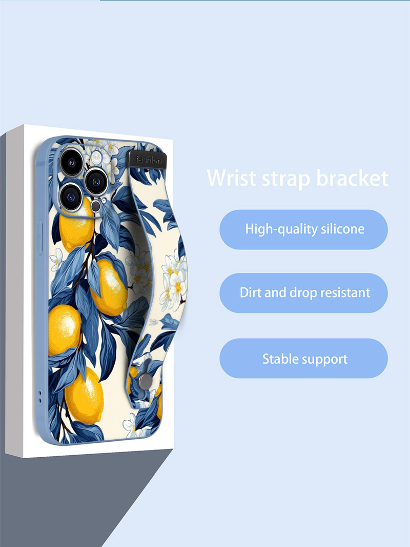フルーツレモンカラフルスターフラワーアート柄リストストラップ - Phone Cases With Loop のレビューと価格