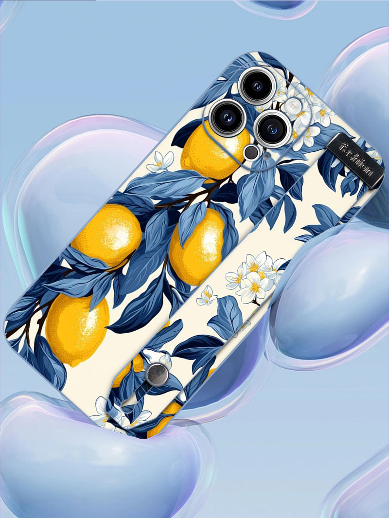 フルーツレモンカラフルスターフラワーアート柄リストストラップ - Phone Cases With Loop のレビューと価格
